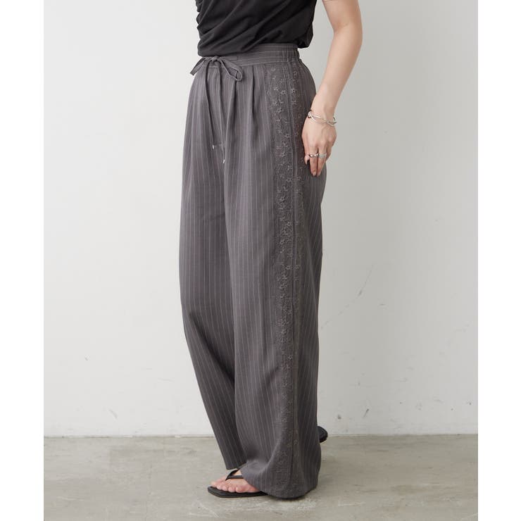 ひげレース付タックワイドパンツ | RMAF　NICE CLAUP / OLIVE des OLIVE | 詳細画像12 