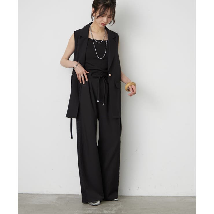 ひげレース付タックワイドパンツ | RMAF　NICE CLAUP / OLIVE des OLIVE | 詳細画像31 