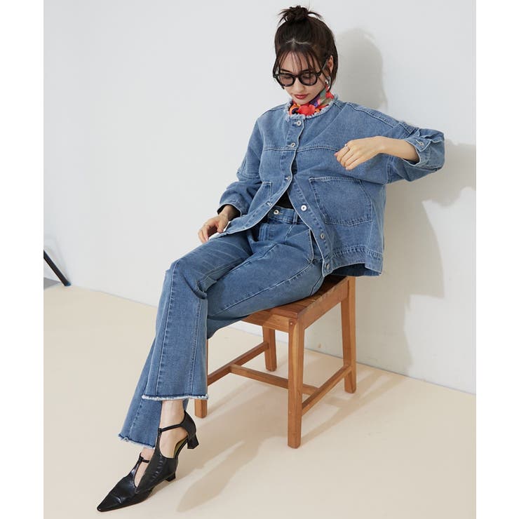 【M/Lサイズ展開】ストレッチデニムフレアーパンツ | RMAF　NICE CLAUP / OLIVE des OLIVE | 詳細画像10 