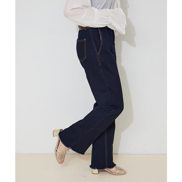 【M/Lサイズ展開】ストレッチデニムフレアーパンツ | RMAF　NICE CLAUP / OLIVE des OLIVE | 詳細画像3 