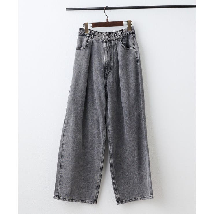 ブラック | デニムタックカーブパンツ | RMAF　NICE CLAUP / OLIVE des OLIVE