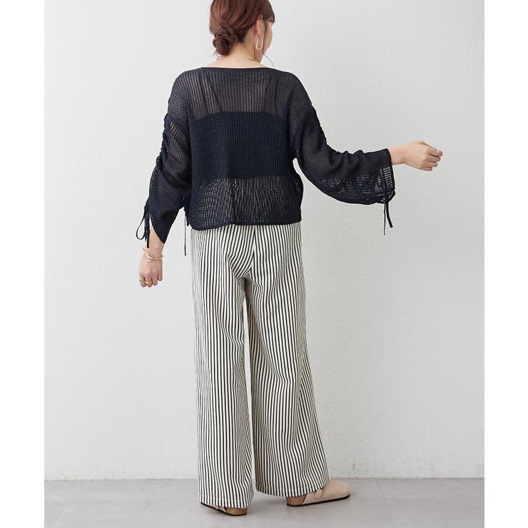 【M/Lサイズ展開】サッカーストライプイージーパンツ | RMAF　NICE CLAUP / OLIVE des OLIVE | 詳細画像7 
