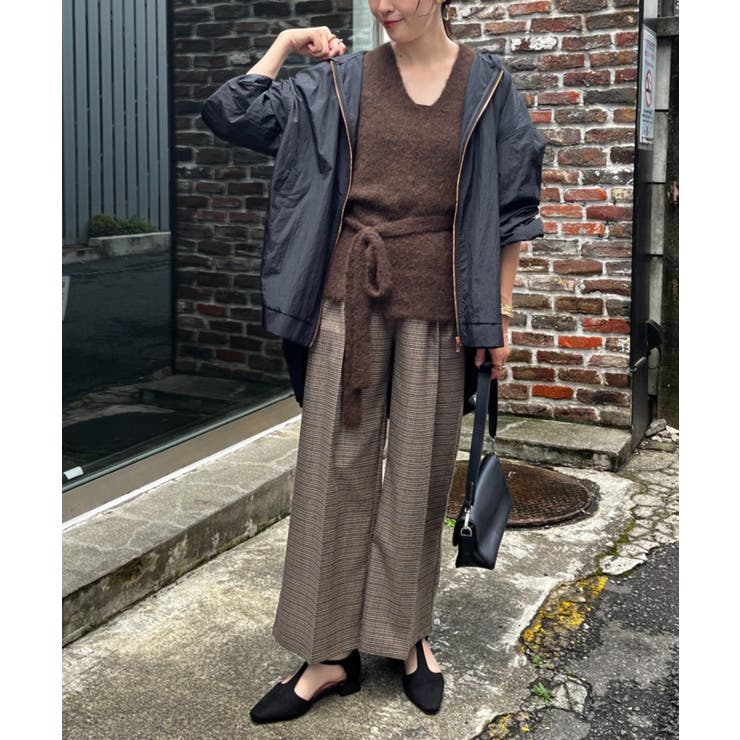 【セットアップ対応】ラメチェックタックパンツ | RMAF　NICE CLAUP / OLIVE des OLIVE | 詳細画像9 