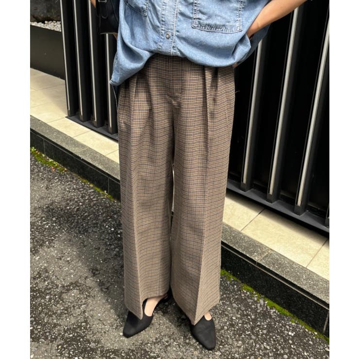 【セットアップ対応】ラメチェックタックパンツ | RMAF　NICE CLAUP / OLIVE des OLIVE | 詳細画像10 