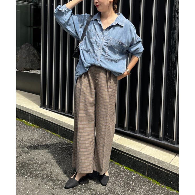 【セットアップ対応】ラメチェックタックパンツ | RMAF　NICE CLAUP / OLIVE des OLIVE | 詳細画像12 