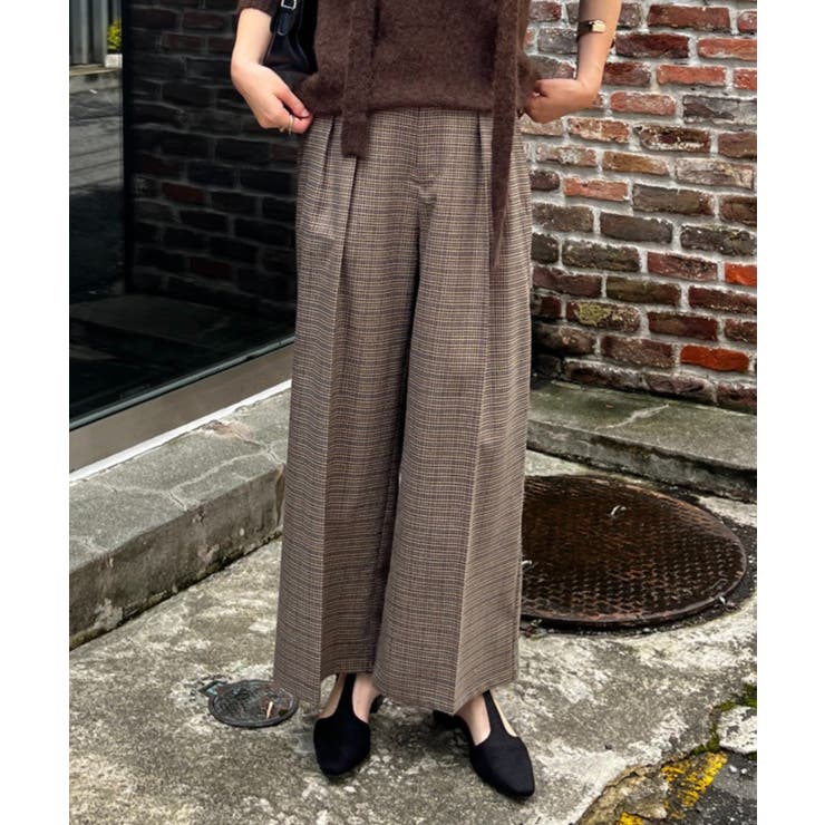 【セットアップ対応】ラメチェックタックパンツ | RMAF　NICE CLAUP / OLIVE des OLIVE | 詳細画像2 