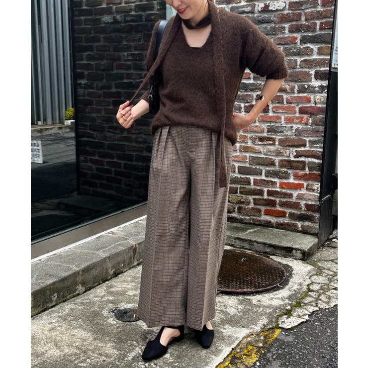 【セットアップ対応】ラメチェックタックパンツ | RMAF　NICE CLAUP / OLIVE des OLIVE | 詳細画像5 