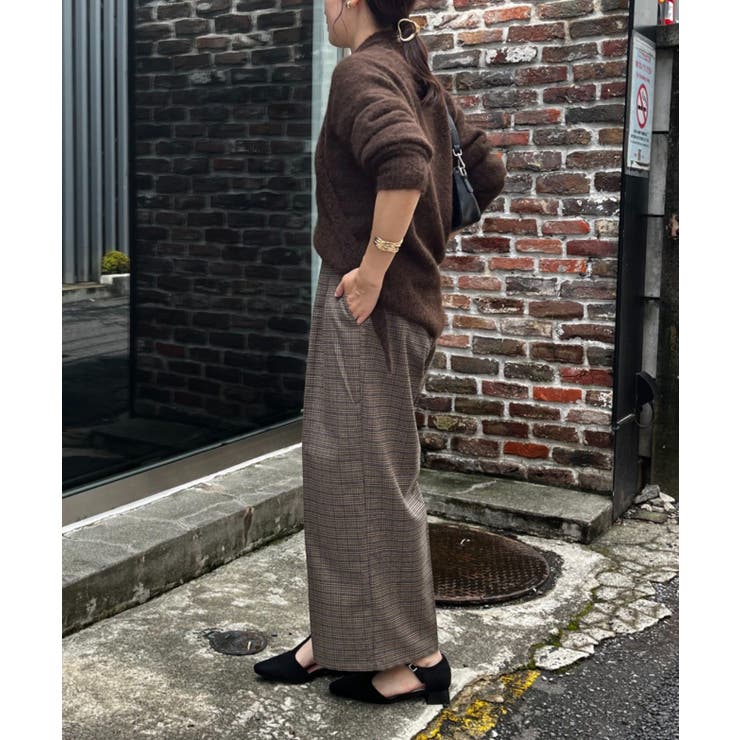 【セットアップ対応】ラメチェックタックパンツ | RMAF　NICE CLAUP / OLIVE des OLIVE | 詳細画像6 