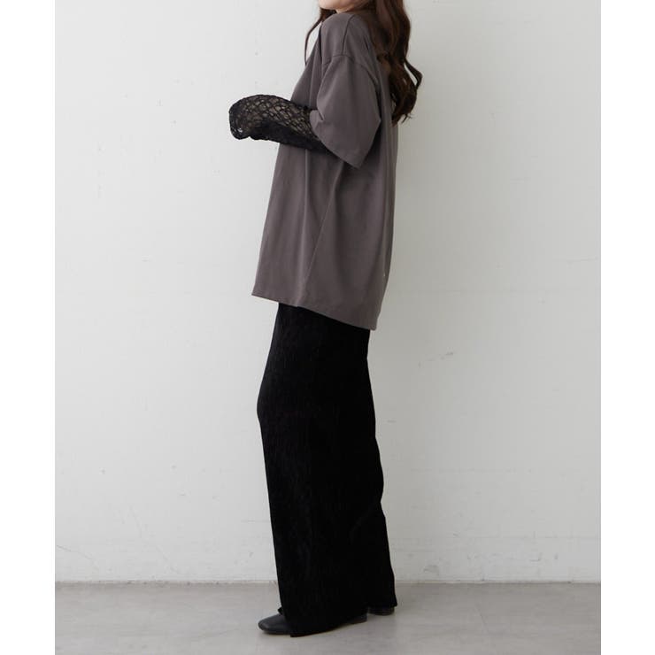 【M/Lサイズ展開】シャーリングベロアフレアパンツ | RMAF　NICE CLAUP / OLIVE des OLIVE | 詳細画像13 