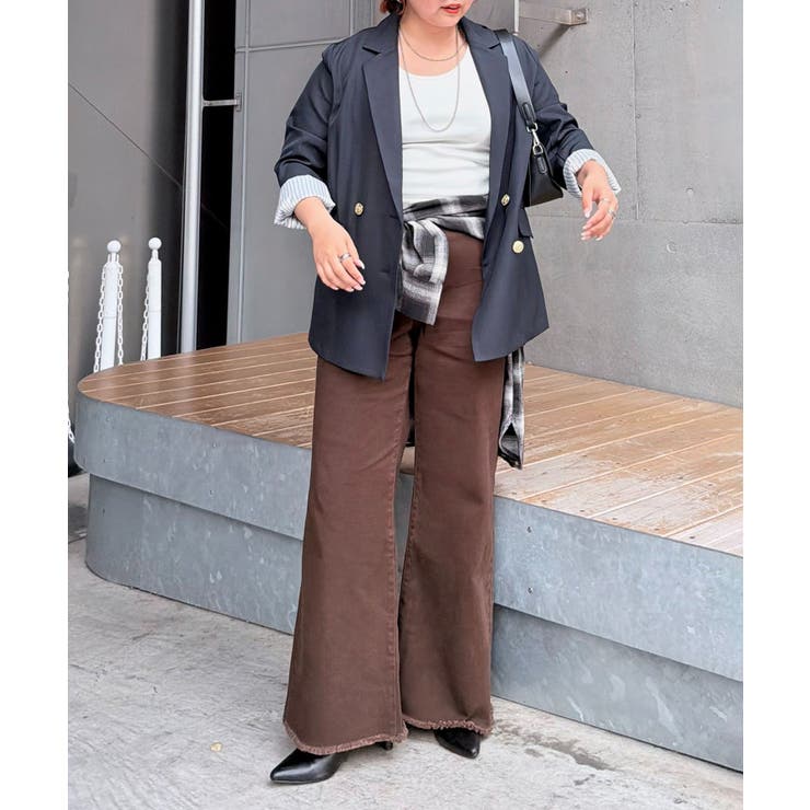 【M/Lサイズ展開】大人ストレッチデニムワイドパンツ | RMAF　NICE CLAUP / OLIVE des OLIVE | 詳細画像16 