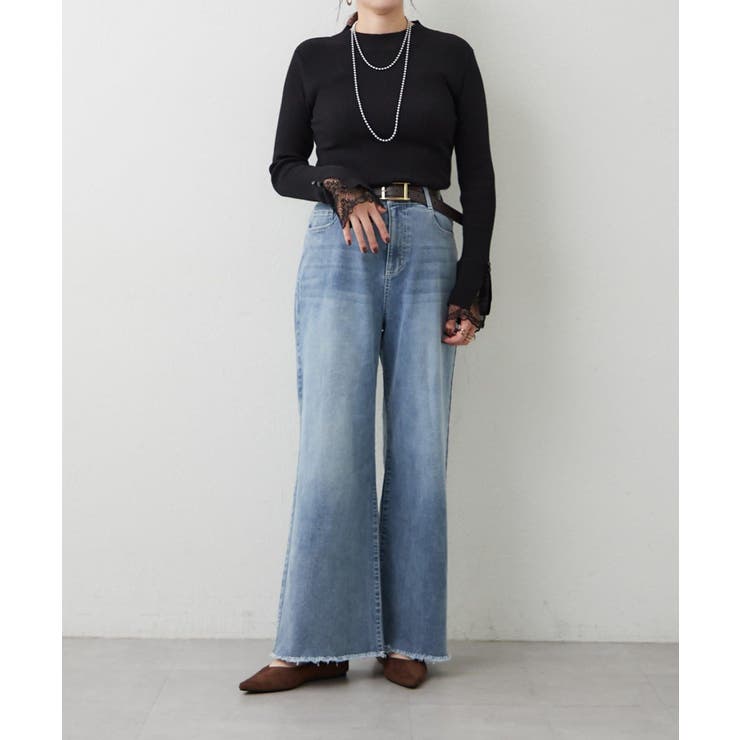 【M/Lサイズ展開】大人ストレッチデニムワイドパンツ | RMAF　NICE CLAUP / OLIVE des OLIVE | 詳細画像19 