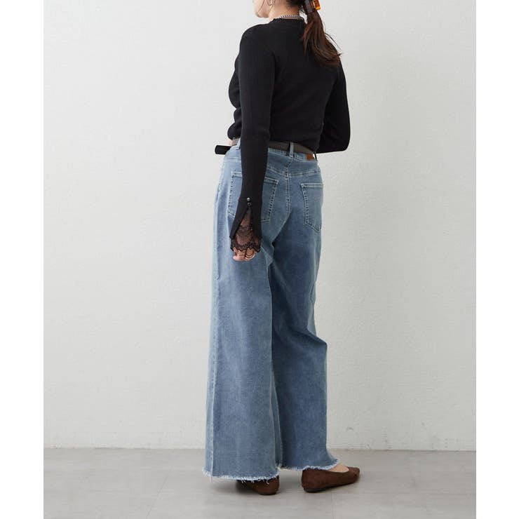 【M/Lサイズ展開】大人ストレッチデニムワイドパンツ | RMAF　NICE CLAUP / OLIVE des OLIVE | 詳細画像20 