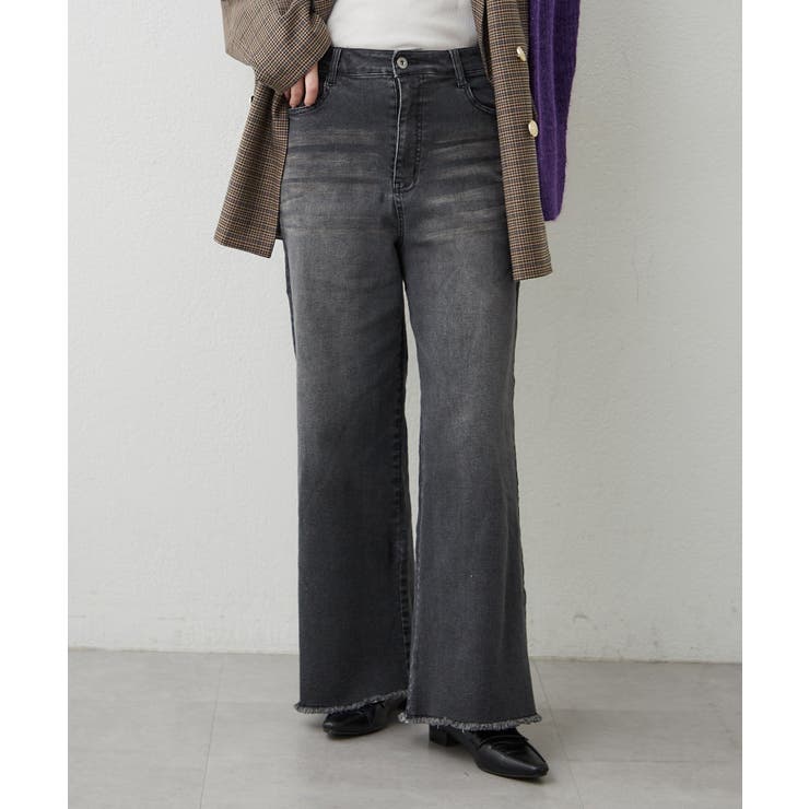 【M/Lサイズ展開】大人ストレッチデニムワイドパンツ | RMAF　NICE CLAUP / OLIVE des OLIVE | 詳細画像23 