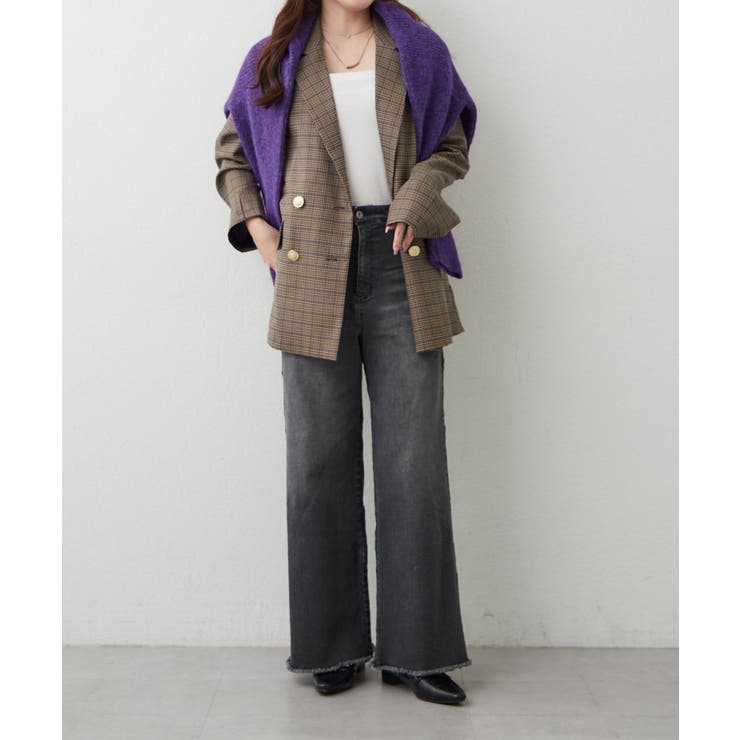 【M/Lサイズ展開】大人ストレッチデニムワイドパンツ | RMAF　NICE CLAUP / OLIVE des OLIVE | 詳細画像25 