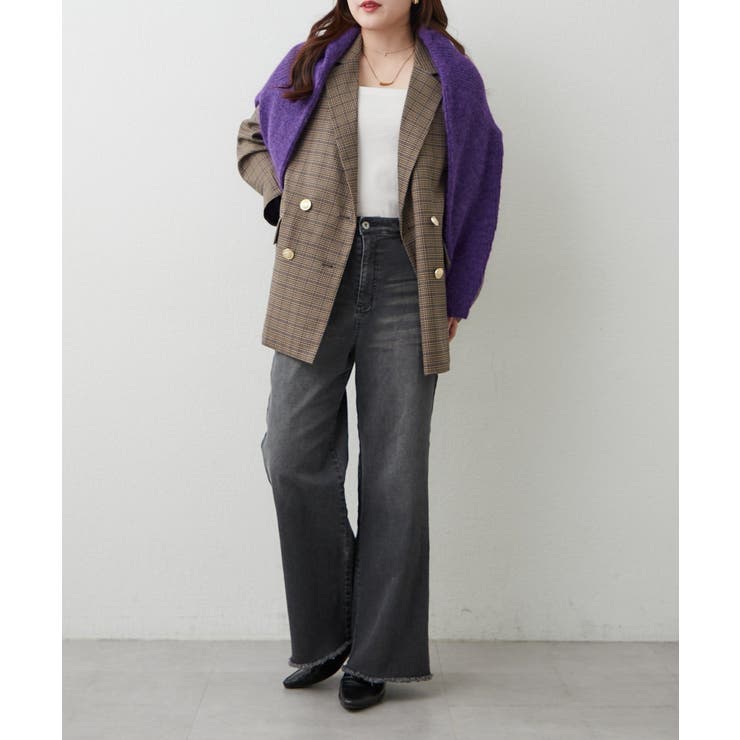 【M/Lサイズ展開】大人ストレッチデニムワイドパンツ | RMAF　NICE CLAUP / OLIVE des OLIVE | 詳細画像26 