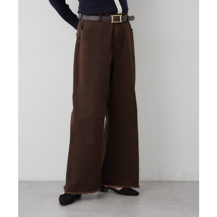 【M/Lサイズ展開】大人ストレッチデニムワイドパンツ | RMAF　NICE CLAUP / OLIVE des OLIVE | 詳細画像3 