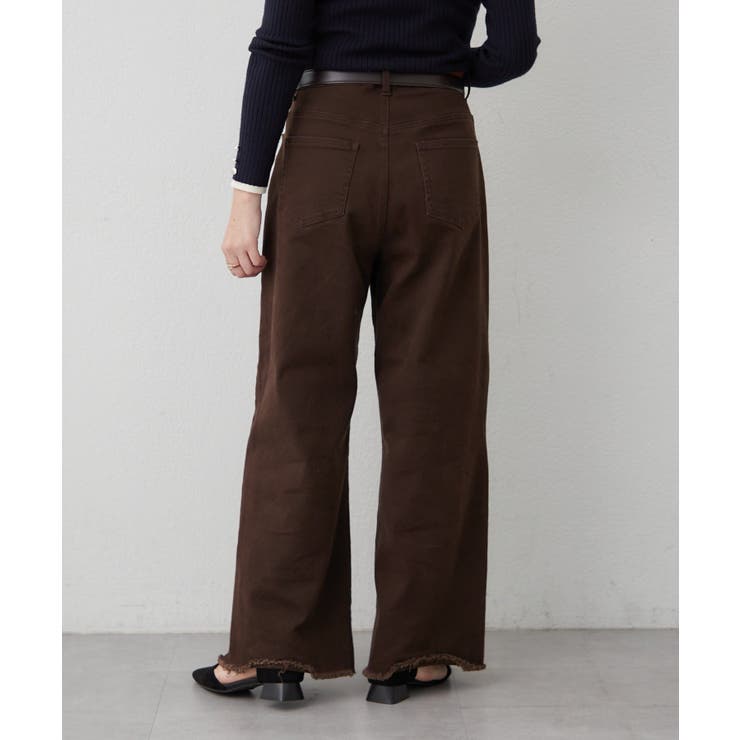 【M/Lサイズ展開】大人ストレッチデニムワイドパンツ | RMAF　NICE CLAUP / OLIVE des OLIVE | 詳細画像4 