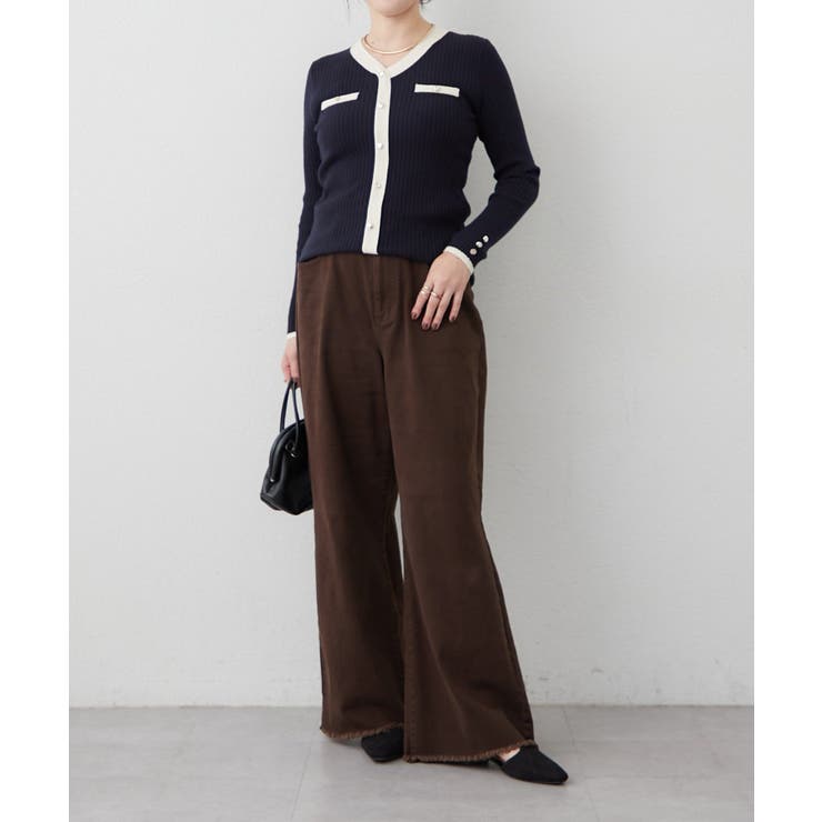 【M/Lサイズ展開】大人ストレッチデニムワイドパンツ | RMAF　NICE CLAUP / OLIVE des OLIVE | 詳細画像5 