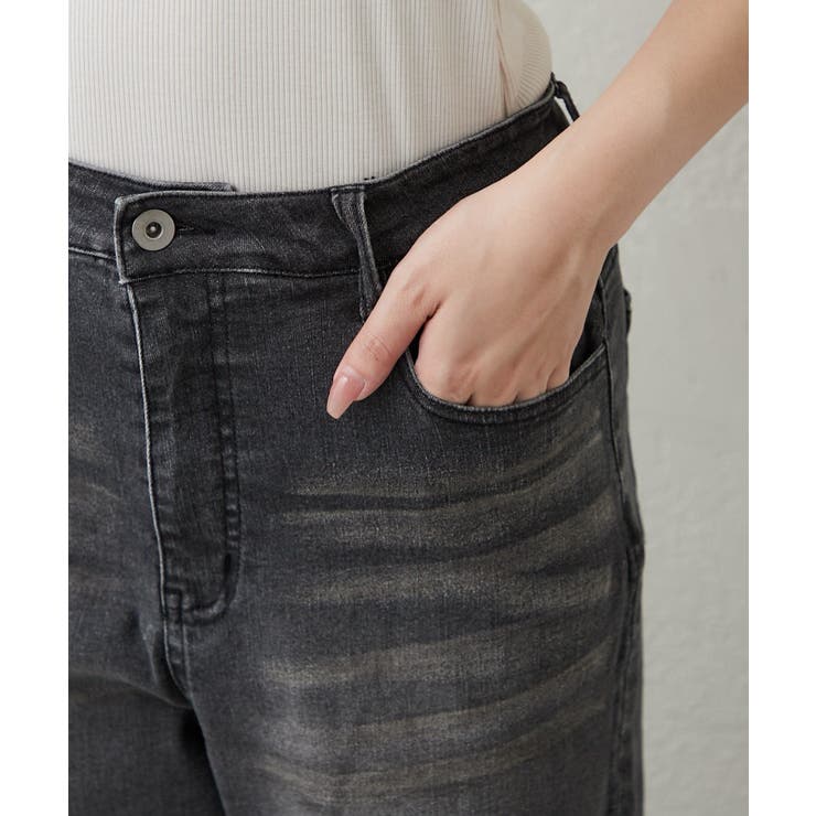 【M/Lサイズ展開】大人ストレッチデニムワイドパンツ | RMAF　NICE CLAUP / OLIVE des OLIVE | 詳細画像34 