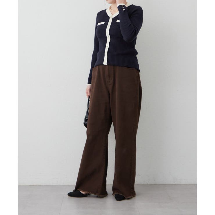 【M/Lサイズ展開】大人ストレッチデニムワイドパンツ | RMAF　NICE CLAUP / OLIVE des OLIVE | 詳細画像6 