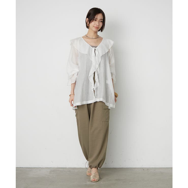 【軽やかシアー】フリルブラウス | RMAF　NICE CLAUP / OLIVE des OLIVE | 詳細画像10 