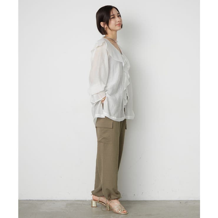 【軽やかシアー】フリルブラウス | RMAF　NICE CLAUP / OLIVE des OLIVE | 詳細画像11 