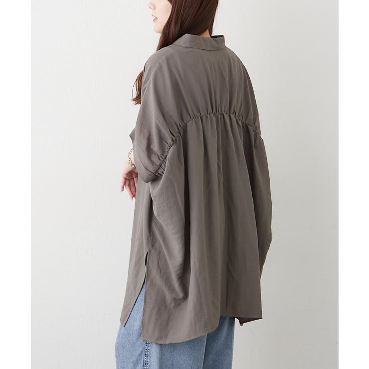 カーキ | 後ギャザードルマンブラウス | RMAF　NICE CLAUP / OLIVE des OLIVE