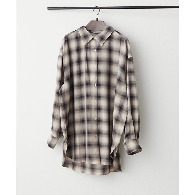 ベージュ | 【3WAY】チェックシャツ | RMAF　NICE CLAUP / OLIVE des OLIVE