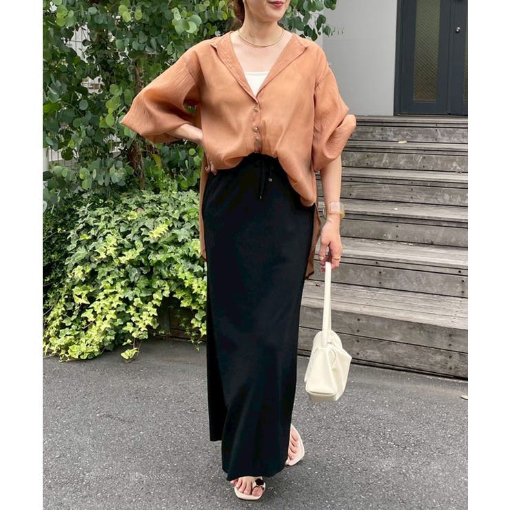 【5色展開】上品な透け感が魅力、シアーダブルボタンブラウス | RMAF　NICE CLAUP / OLIVE des OLIVE | 詳細画像20 