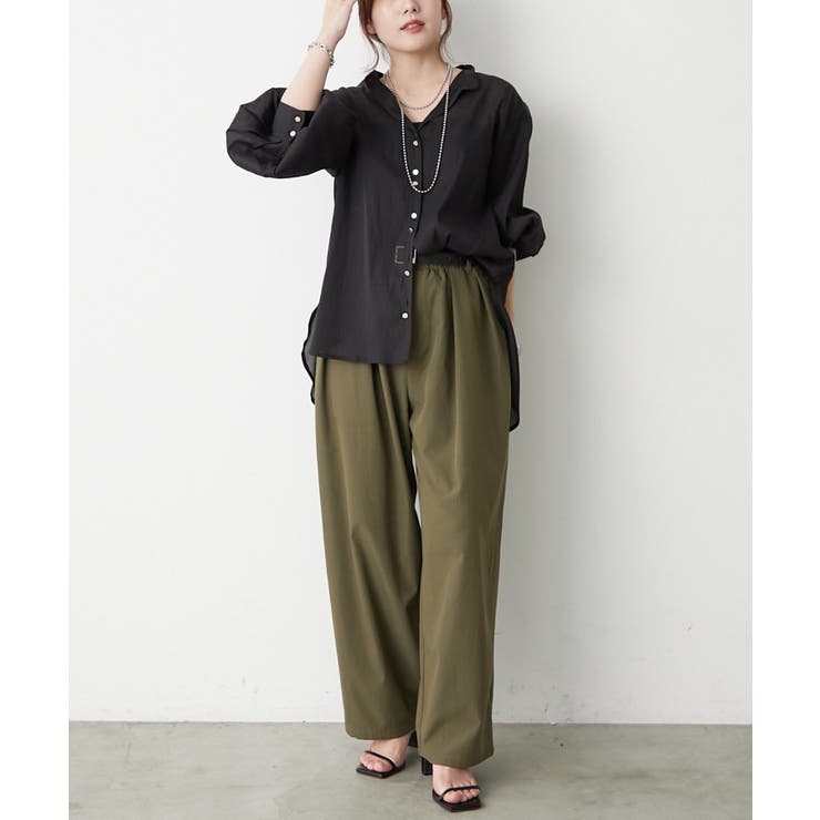 【5色展開】上品な透け感が魅力、シアーダブルボタンブラウス | RMAF　NICE CLAUP / OLIVE des OLIVE | 詳細画像38 