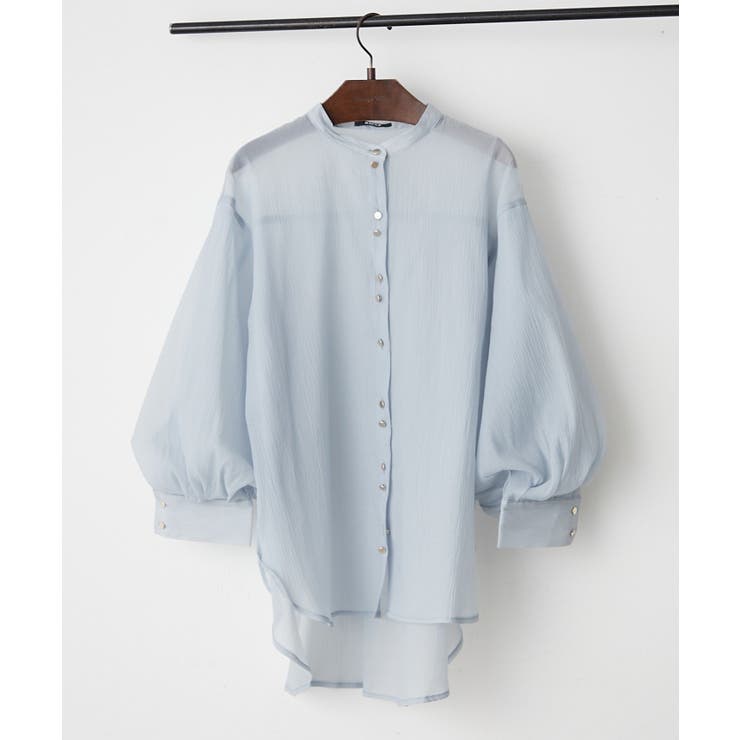 【5色展開】上品な透け感が魅力、シアーダブルボタンブラウス | RMAF　NICE CLAUP / OLIVE des OLIVE | 詳細画像41 