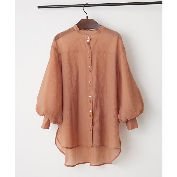 【5色展開】上品な透け感が魅力、シアーダブルボタンブラウス | RMAF　NICE CLAUP / OLIVE des OLIVE | 詳細画像42 
