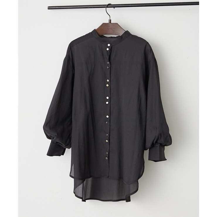 【5色展開】上品な透け感が魅力、シアーダブルボタンブラウス | RMAF　NICE CLAUP / OLIVE des OLIVE | 詳細画像44 