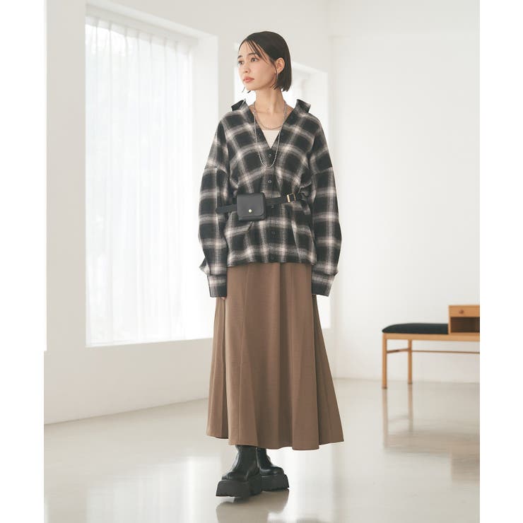 【2WAY】BIGチェックシャツ | RMAF　NICE CLAUP / OLIVE des OLIVE | 詳細画像7 