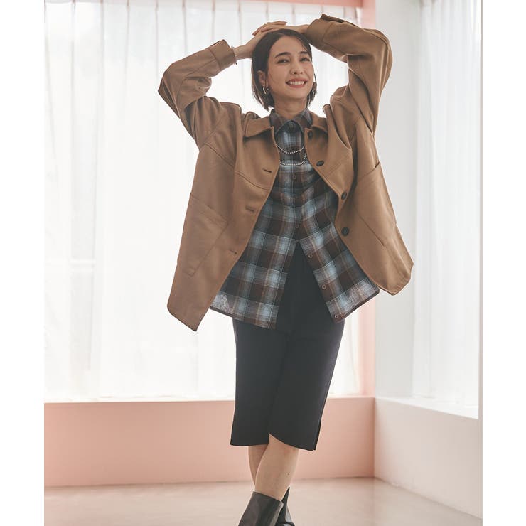 【2WAY】BIGチェックシャツ | RMAF　NICE CLAUP / OLIVE des OLIVE | 詳細画像24 