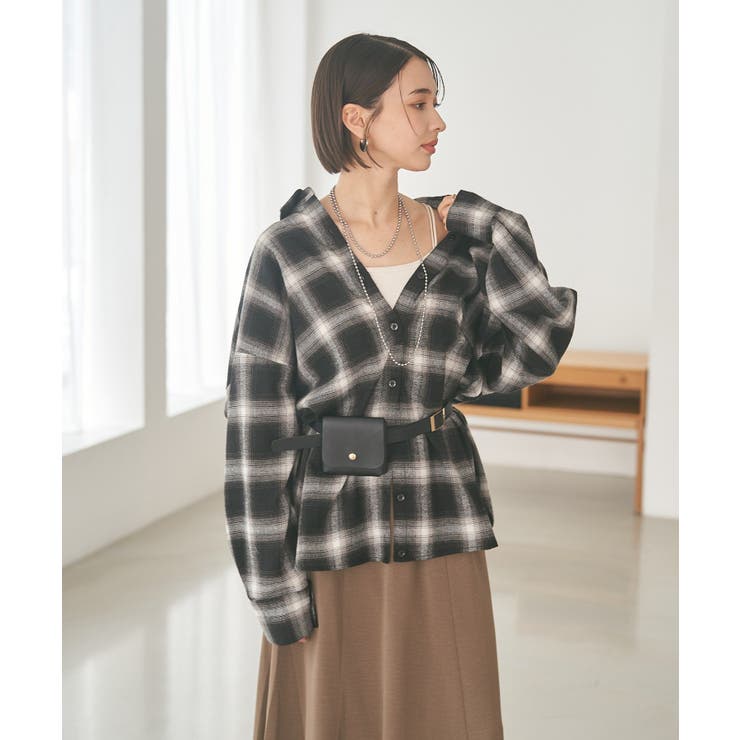【2WAY】BIGチェックシャツ | RMAF　NICE CLAUP / OLIVE des OLIVE | 詳細画像3 