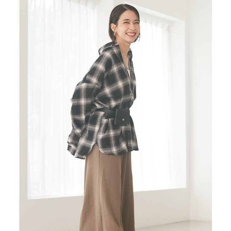 【2WAY】BIGチェックシャツ | RMAF　NICE CLAUP / OLIVE des OLIVE | 詳細画像6 