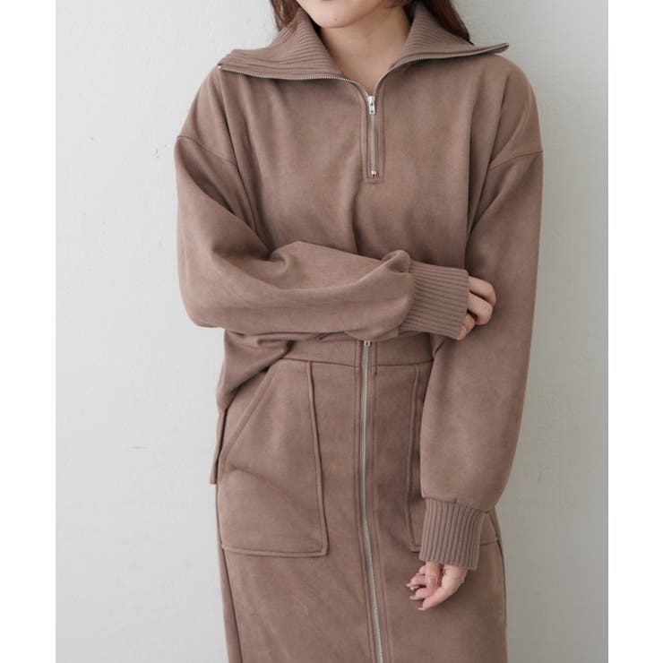 グレージュ | 【セットアップ対応】ハーフジッププルオーバー | RMAF　NICE CLAUP / OLIVE des OLIVE