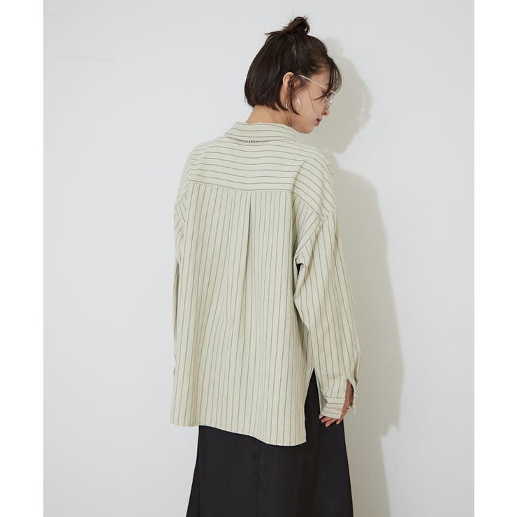 ピーチストライプシャツ | RMAF　NICE CLAUP / OLIVE des OLIVE | 詳細画像7 