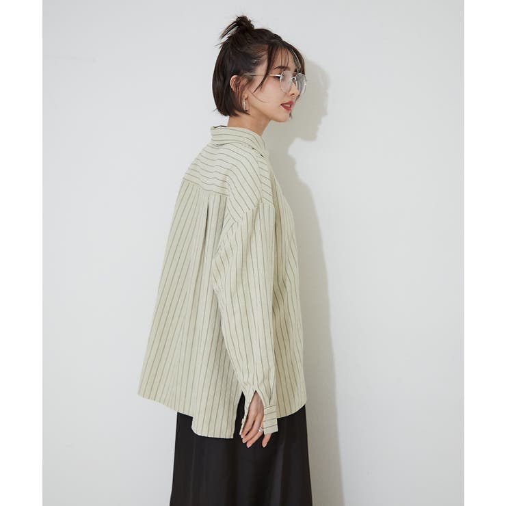 ピーチストライプシャツ | RMAF　NICE CLAUP / OLIVE des OLIVE | 詳細画像8 