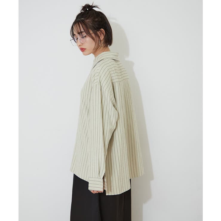 ピーチストライプシャツ | RMAF　NICE CLAUP / OLIVE des OLIVE | 詳細画像5 
