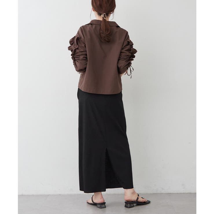 【接触冷感 / UVカット / はっ水】袖フリルギャザーシャツ | RMAF　NICE CLAUP / OLIVE des OLIVE | 詳細画像26 