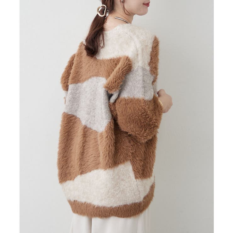 異素材切替Vカーディガン | RMAF　NICE CLAUP / OLIVE des OLIVE | 詳細画像30 