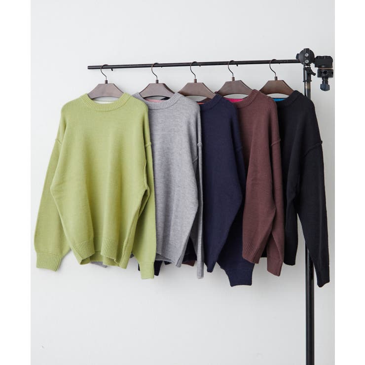【5色展開】配色使いニットプルオーバー | RMAF　NICE CLAUP / OLIVE des OLIVE | 詳細画像34 