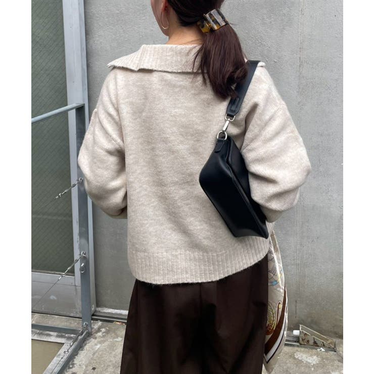 ヤクタッチハーフジップニット | RMAF　NICE CLAUP / OLIVE des OLIVE | 詳細画像3 