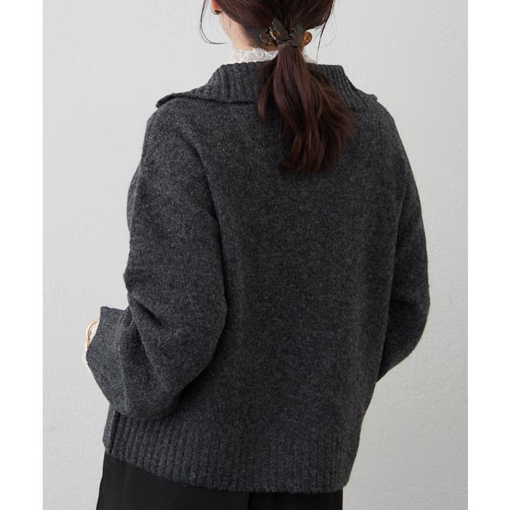 ヤクタッチハーフジップニット | RMAF　NICE CLAUP / OLIVE des OLIVE | 詳細画像13 