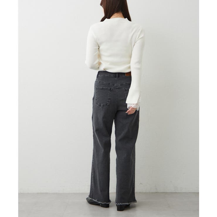 【6色展開】上品見えが叶う、袖口レースリブニット | RMAF　NICE CLAUP / OLIVE des OLIVE | 詳細画像18 