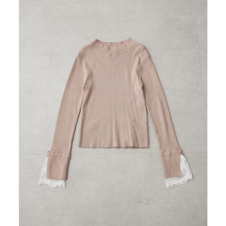 【6色展開】上品見えが叶う、袖口レースリブニット | RMAF　NICE CLAUP / OLIVE des OLIVE | 詳細画像24 