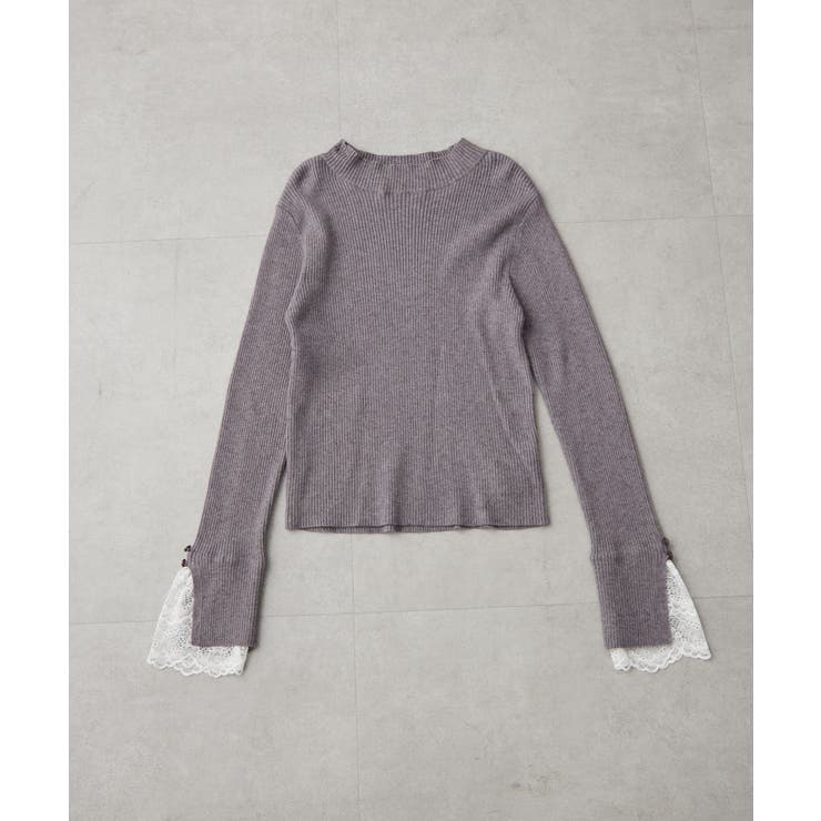 【6色展開】上品見えが叶う、袖口レースリブニット | RMAF　NICE CLAUP / OLIVE des OLIVE | 詳細画像31 