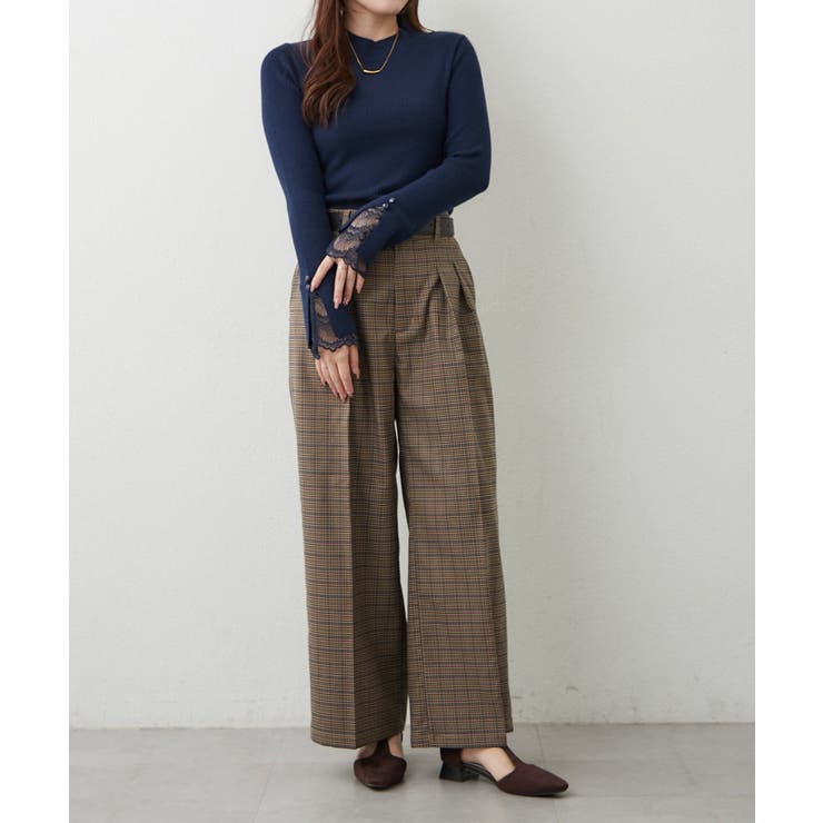 【6色展開】上品見えが叶う、袖口レースリブニット | RMAF　NICE CLAUP / OLIVE des OLIVE | 詳細画像4 